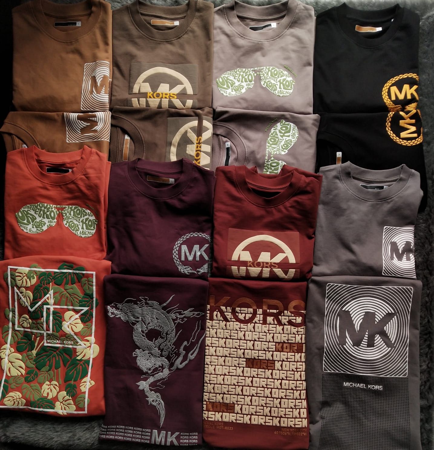 Michael Kors Premium Pure Cotton Quality Oversized Drop-shoulder Round Neck Half Sleeve Men's T-shirt - 35 Pc