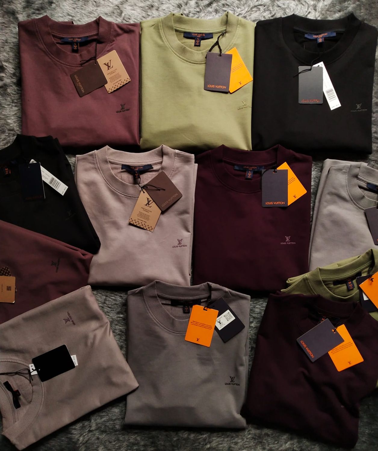 Louis Vuitton Premium Quality Pure Cotton   Oversized Drop-shoulder Round Neck Half Sleeve Men's T-shirt - 52 Pc