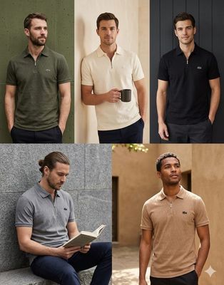 Men's Branded Premium Quality Collar Neck Half Sleeve Men's T-Shirt - 44 Pc