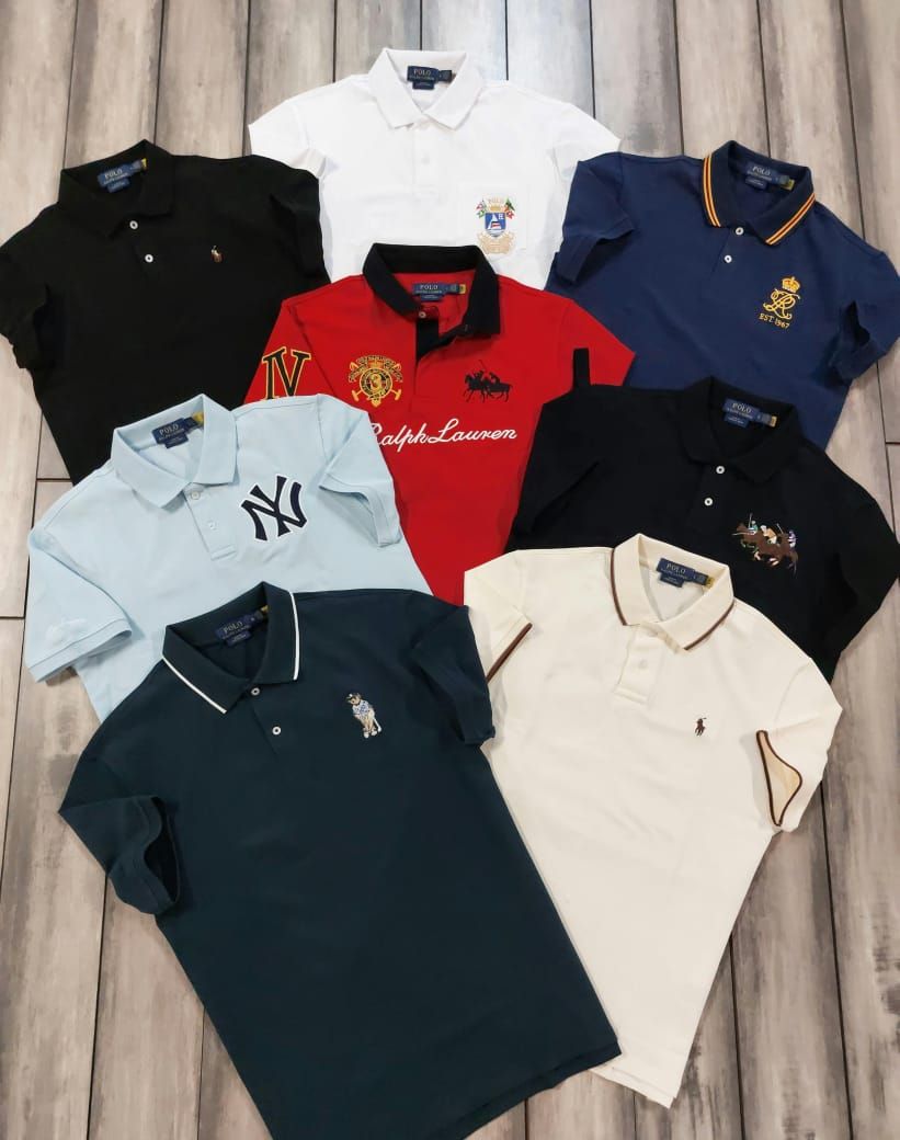 Ralph Lauren Premium Quality Collar Neck Half Sleeve Men’s Polo T-Shirts - 60 Pc