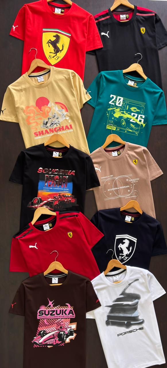 Puma Premium Quality Cotton Round Neck Half Sleeve Men's T-Shirt - 44 Pc