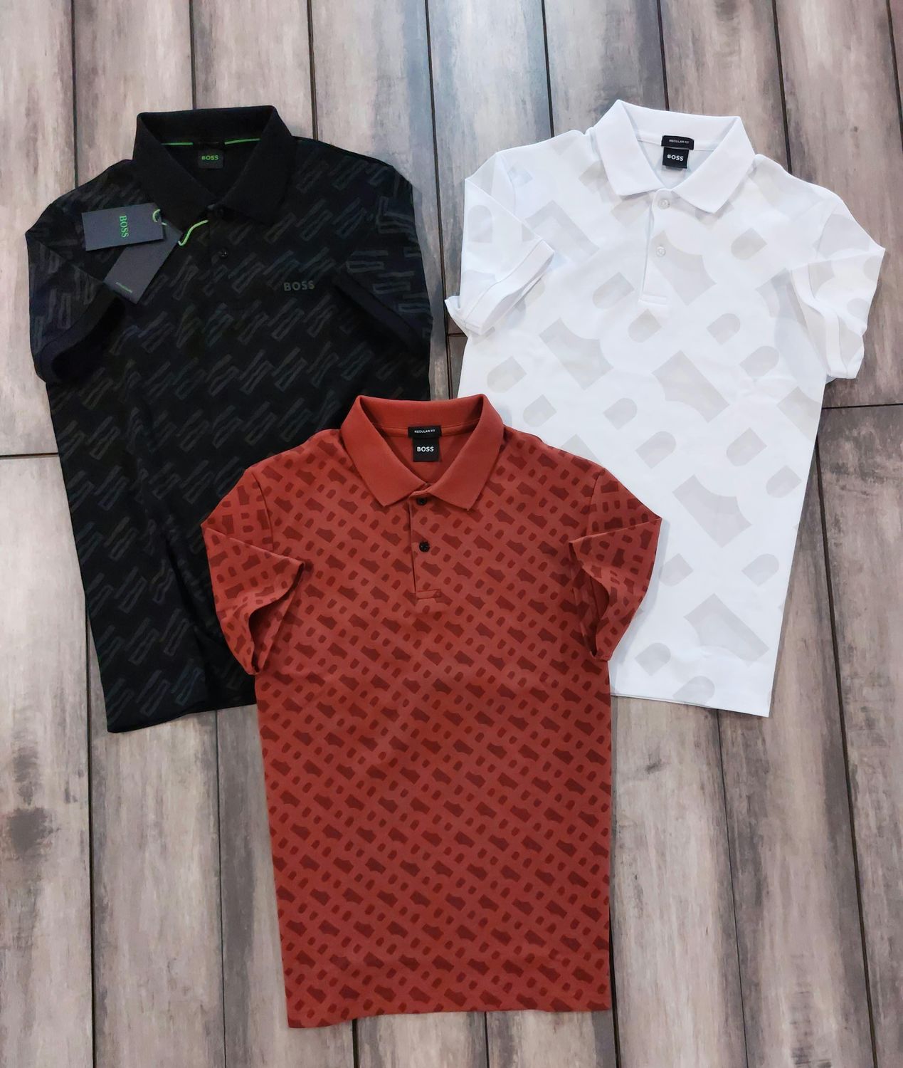 Boss Premium Quality Collar Neck Half Sleeve Men's T-shirt - 52 Pc