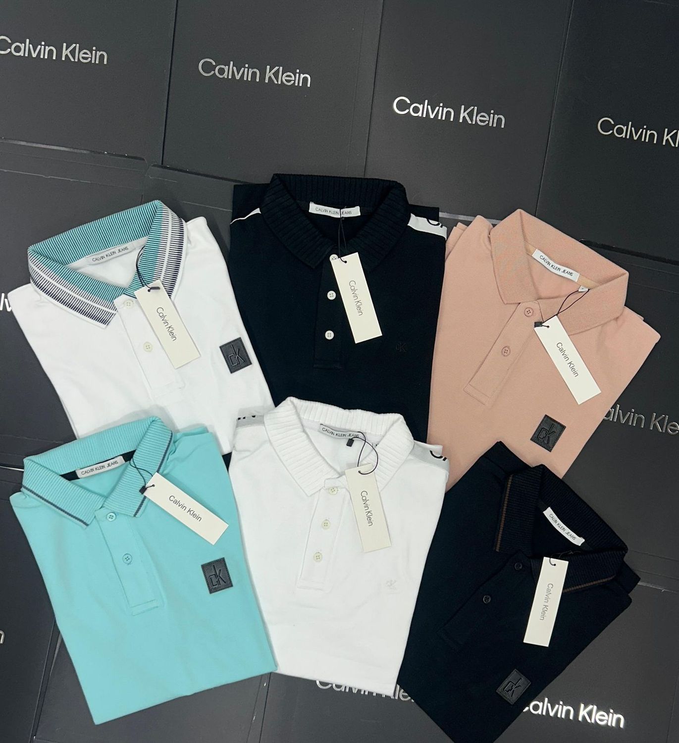 Calvin Klein Premium Quality Cotton Lycra Collar Neck Half Sleeve Men's T-Shirt - 48 Pc