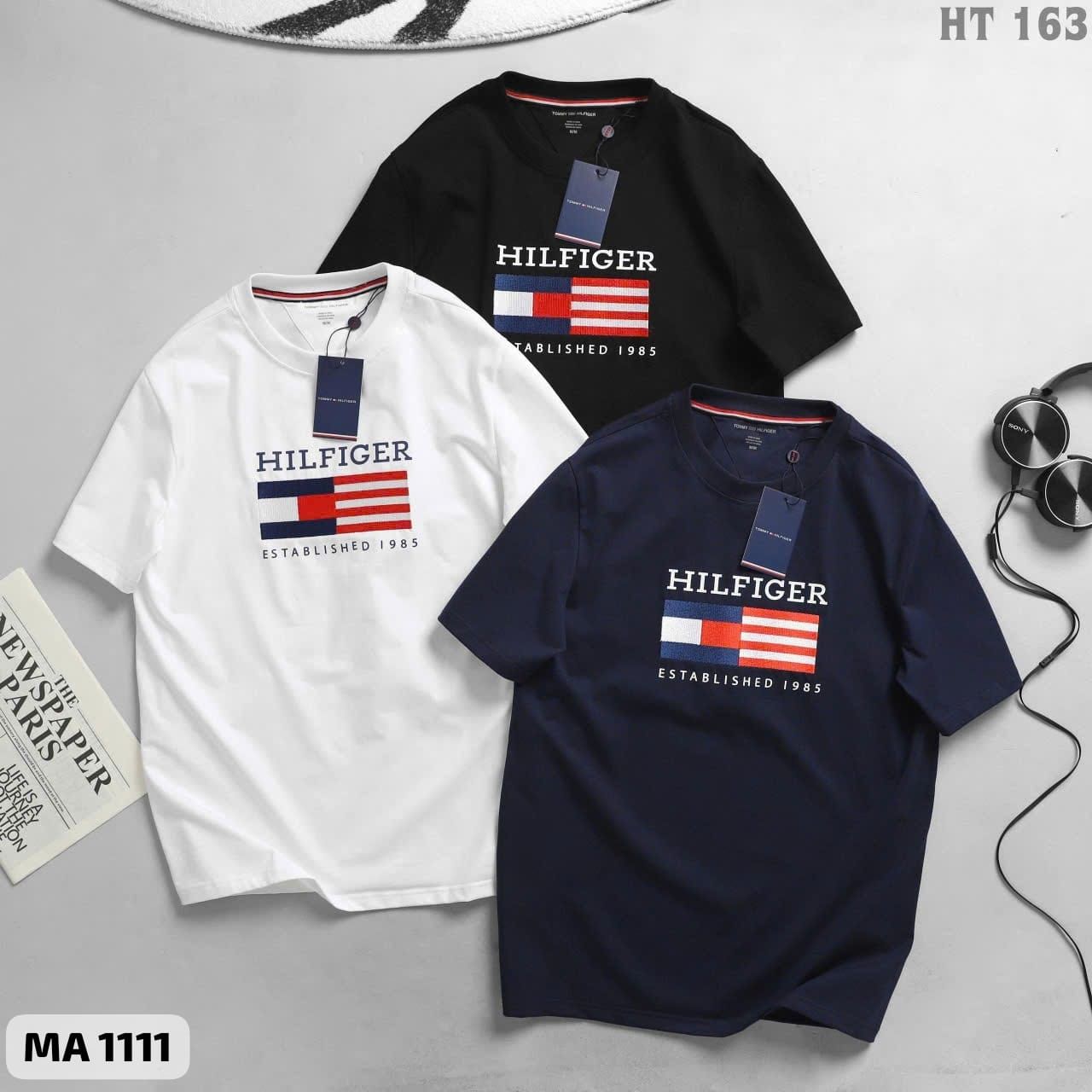 Tommy Hilfiger Premium Quality Cotton Round Neck Half Sleeve Men's T-Shirt - 56 Pc