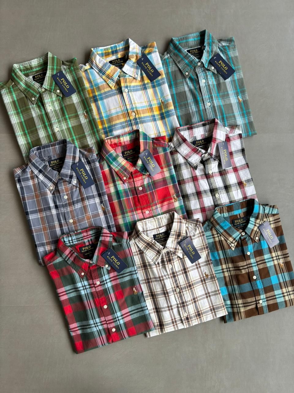 Ralph Lauren Premium Quality Cotton Collar Neck Full Sleeve Slim Fit Men's Shirt - 70 Pc