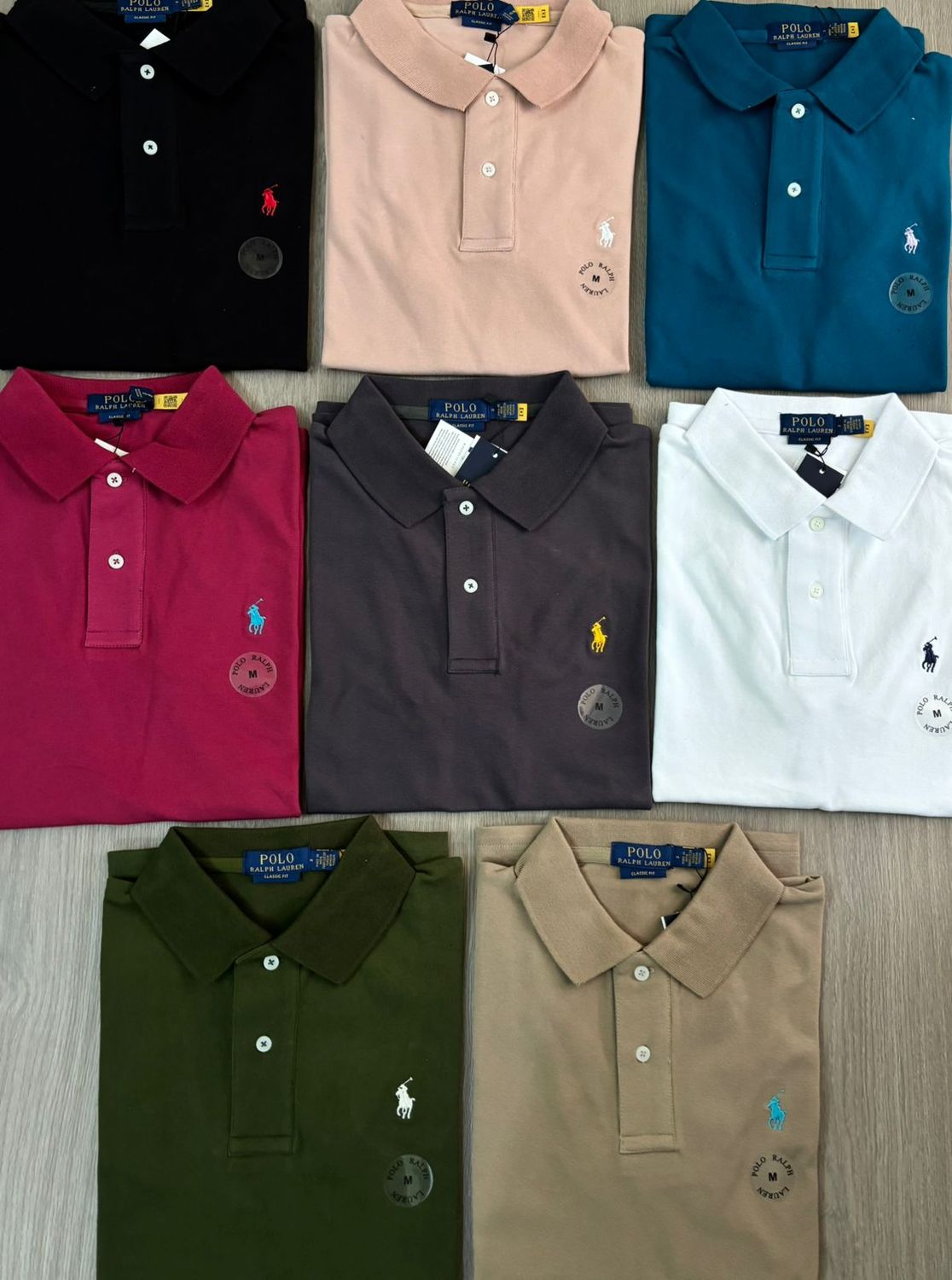 Ralph Lauren Premium Quality Cotton Lycra pique polos Collar Neck Half Sleeve Men's Polo T-shirt - 72 Pc