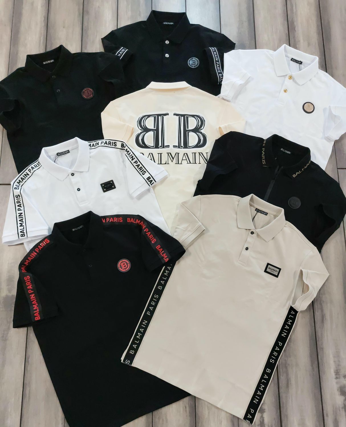 Balmain Premium Quality Collar Neck Half Sleeve Men’s Polo T-Shirts - 60 Pc