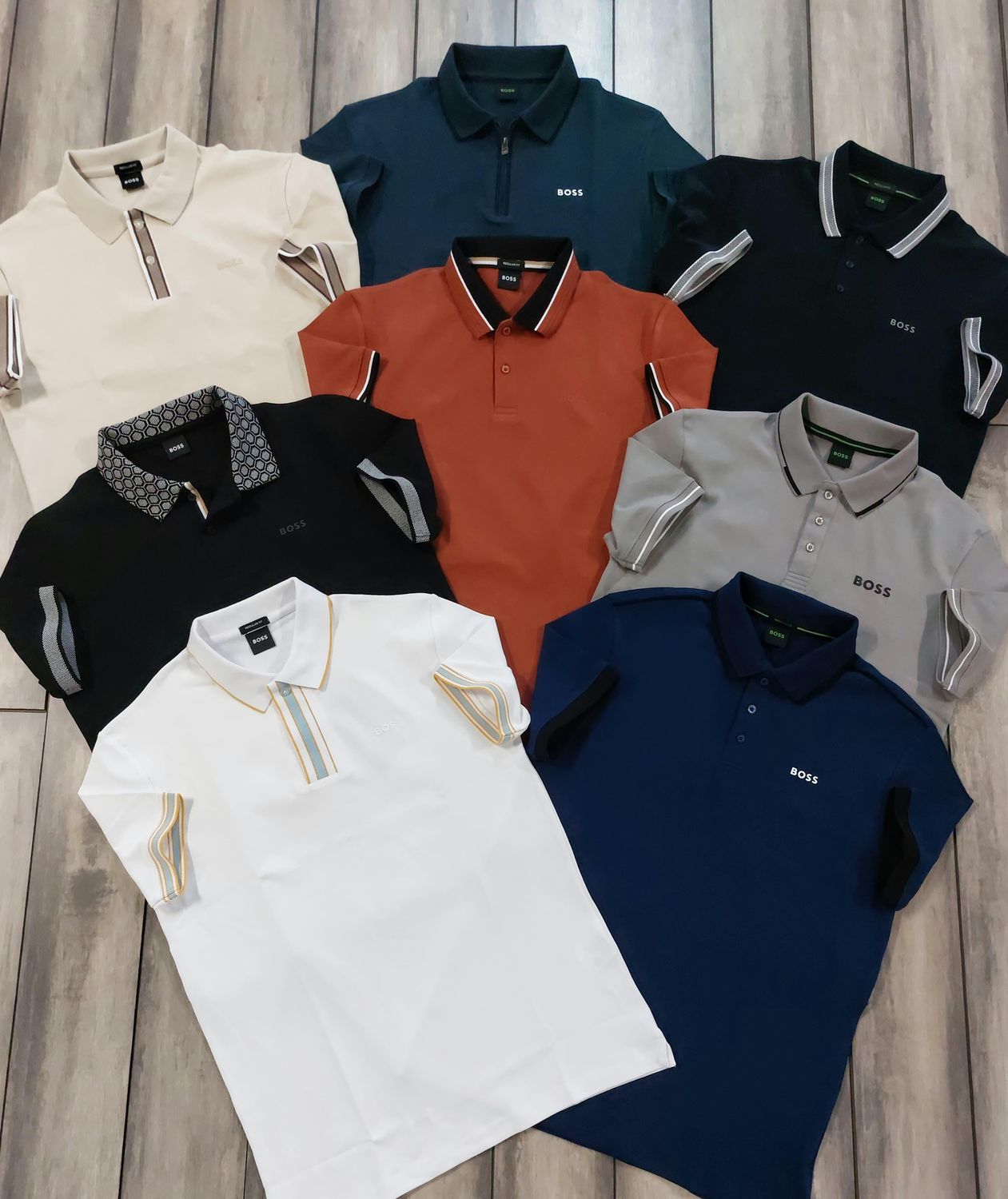 Boss Premium Quality Collar Neck Half Sleeve Men's Polo T-shirt - 68 Pc