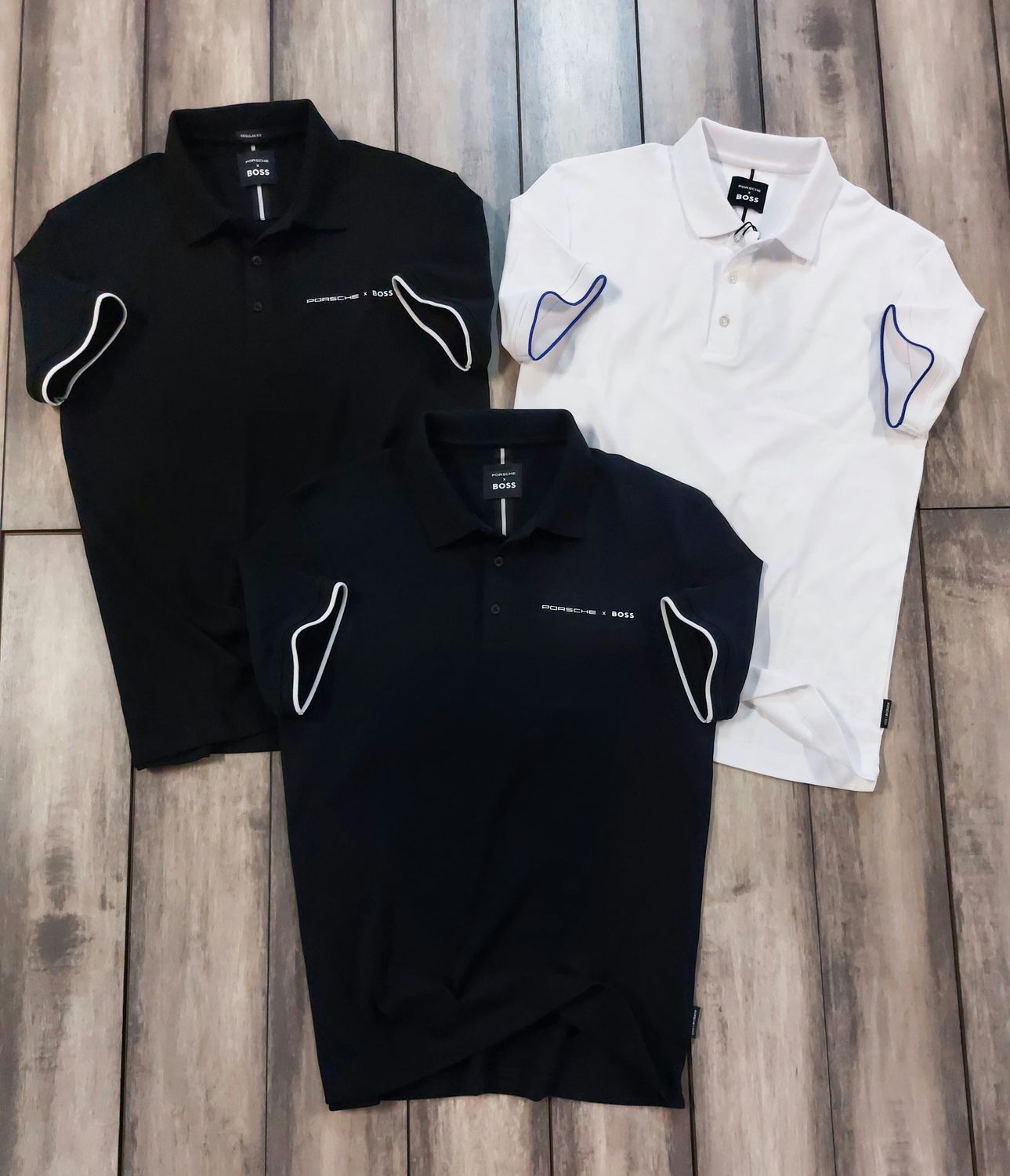 Porsche x Boss Premium Quality Collar Neck Half Sleeve Men's T-Shirt - 52 Pc