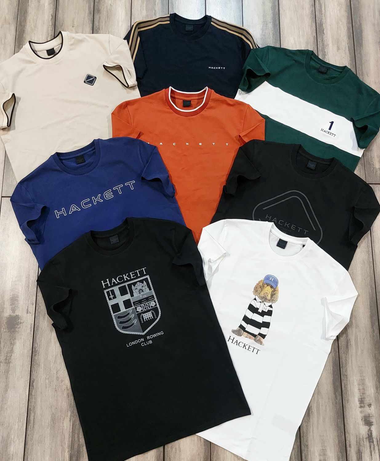 ​Hackett Premium Quality Cotton Round Neck Half Sleeve Men's T-shirt - 68 Pc