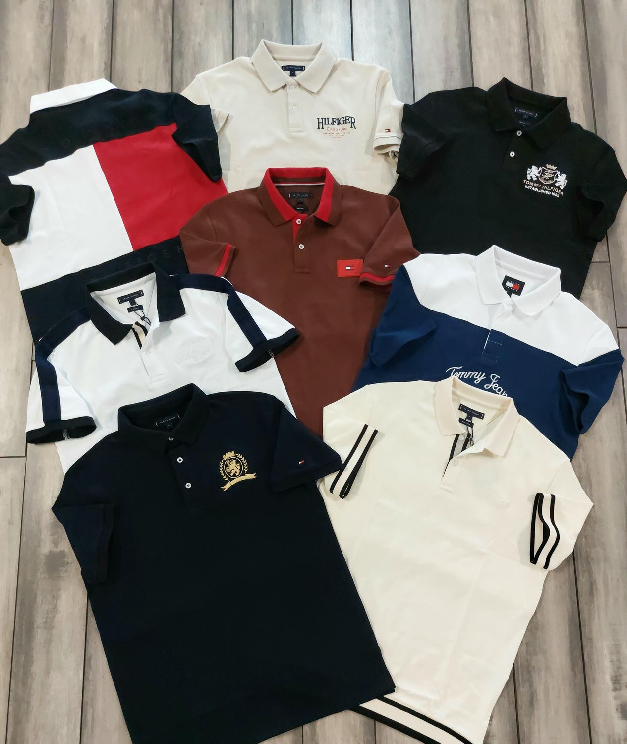 ​Tommy Premium Quality Collar Neck Half Sleeve Men's T-shirt - 68 Pc