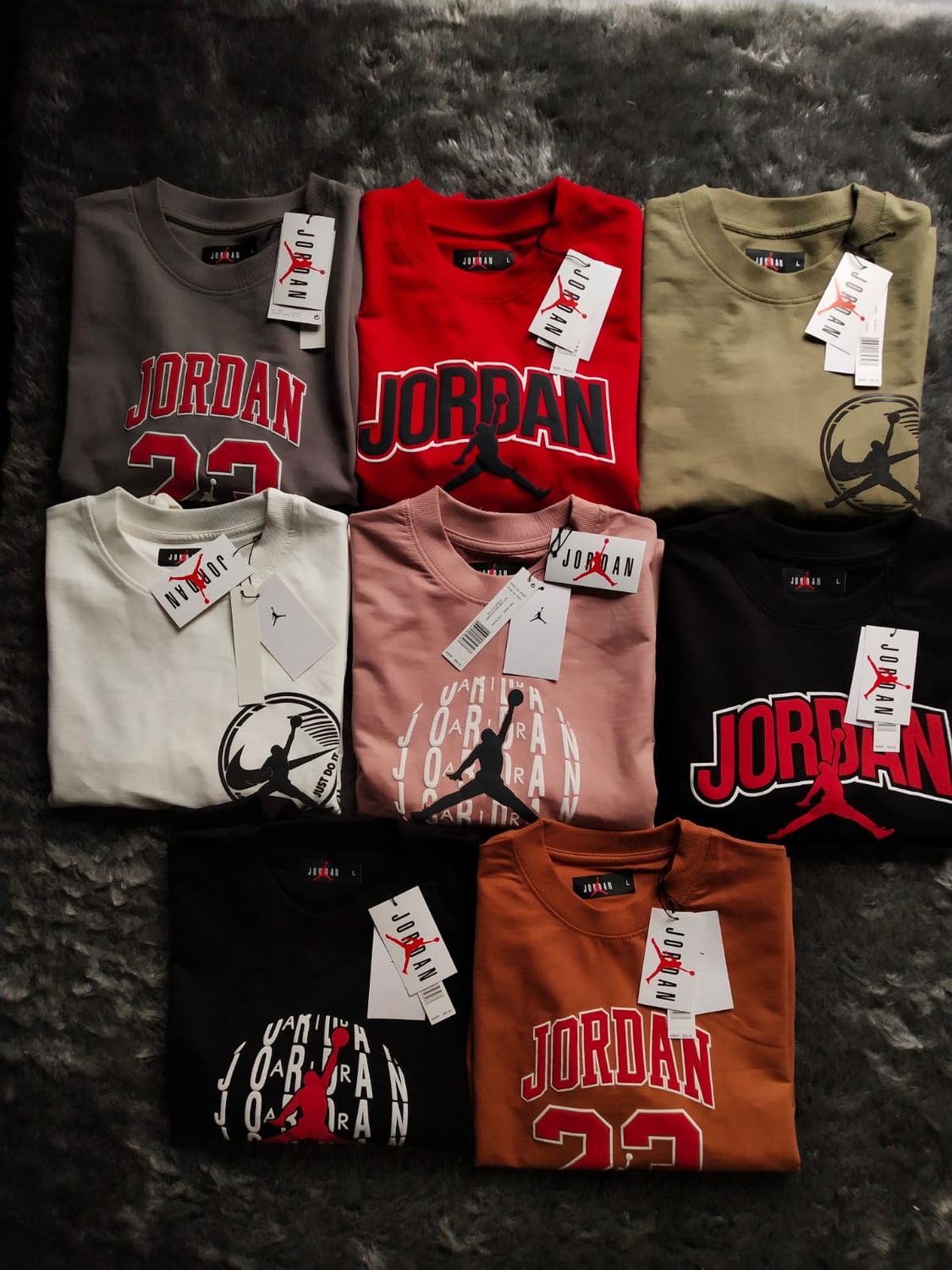 Jordan Premium Quality Pure Cotton Oversized Drop-shoulder Round Neck Half Sleeve Men's T-Shirt - 35 Pc