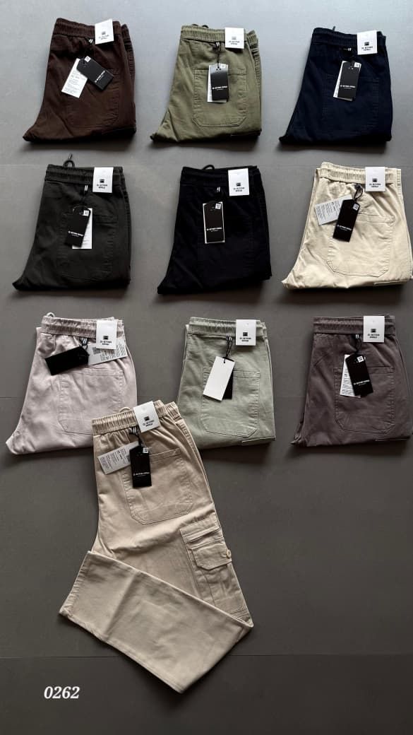 G Star Premium Quality Cotton Twill Lycra Men's Cargo Pant - 53 Pc