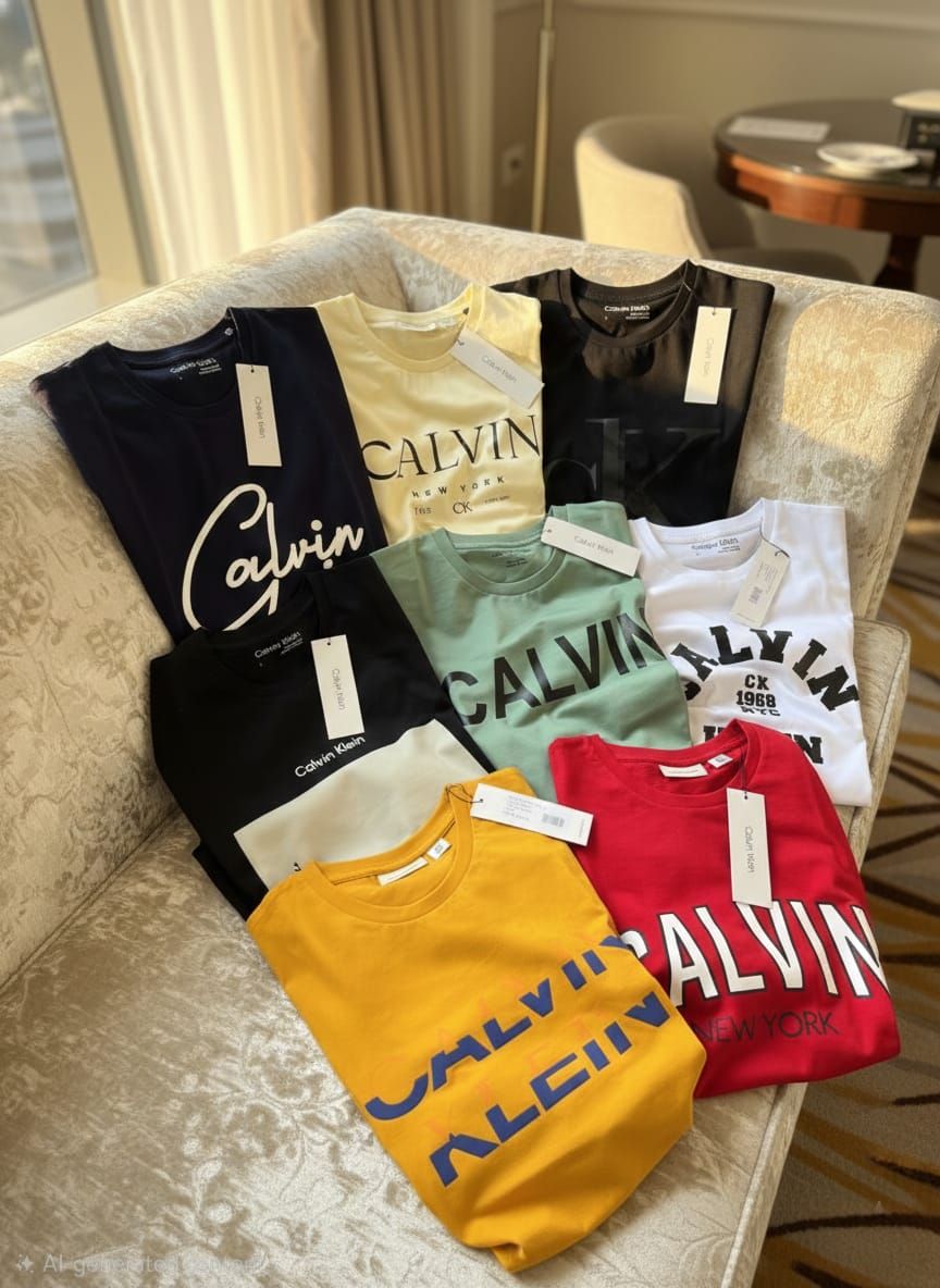 ​Calvin Klein Premium Quality Cotton Crew Neck Half Sleeve Men's T-Shirt - 60 Pc