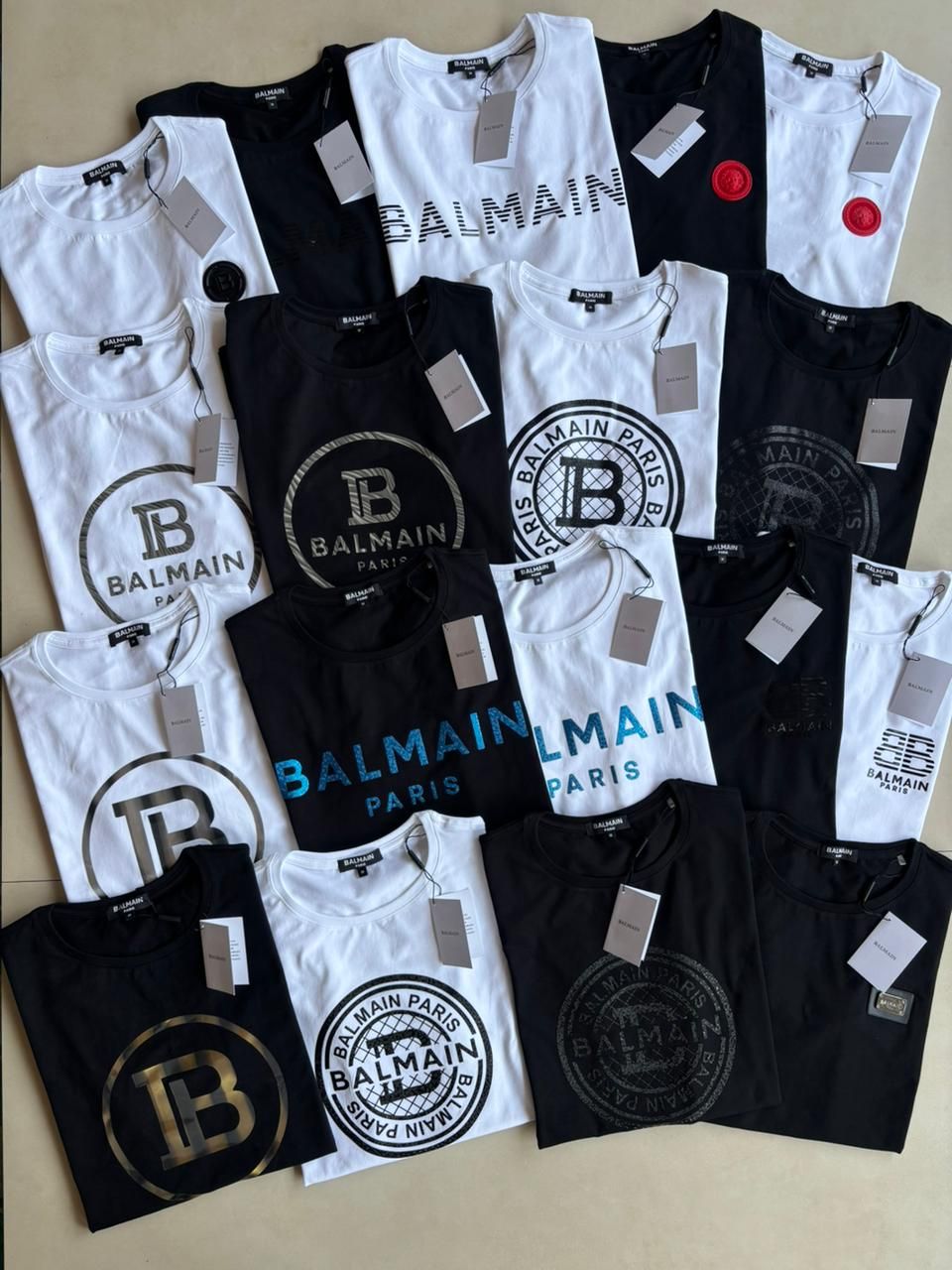 Balmain Premium Quality Cotton Round Neck Half Sleeve Men's T-shirt - 137 Pc