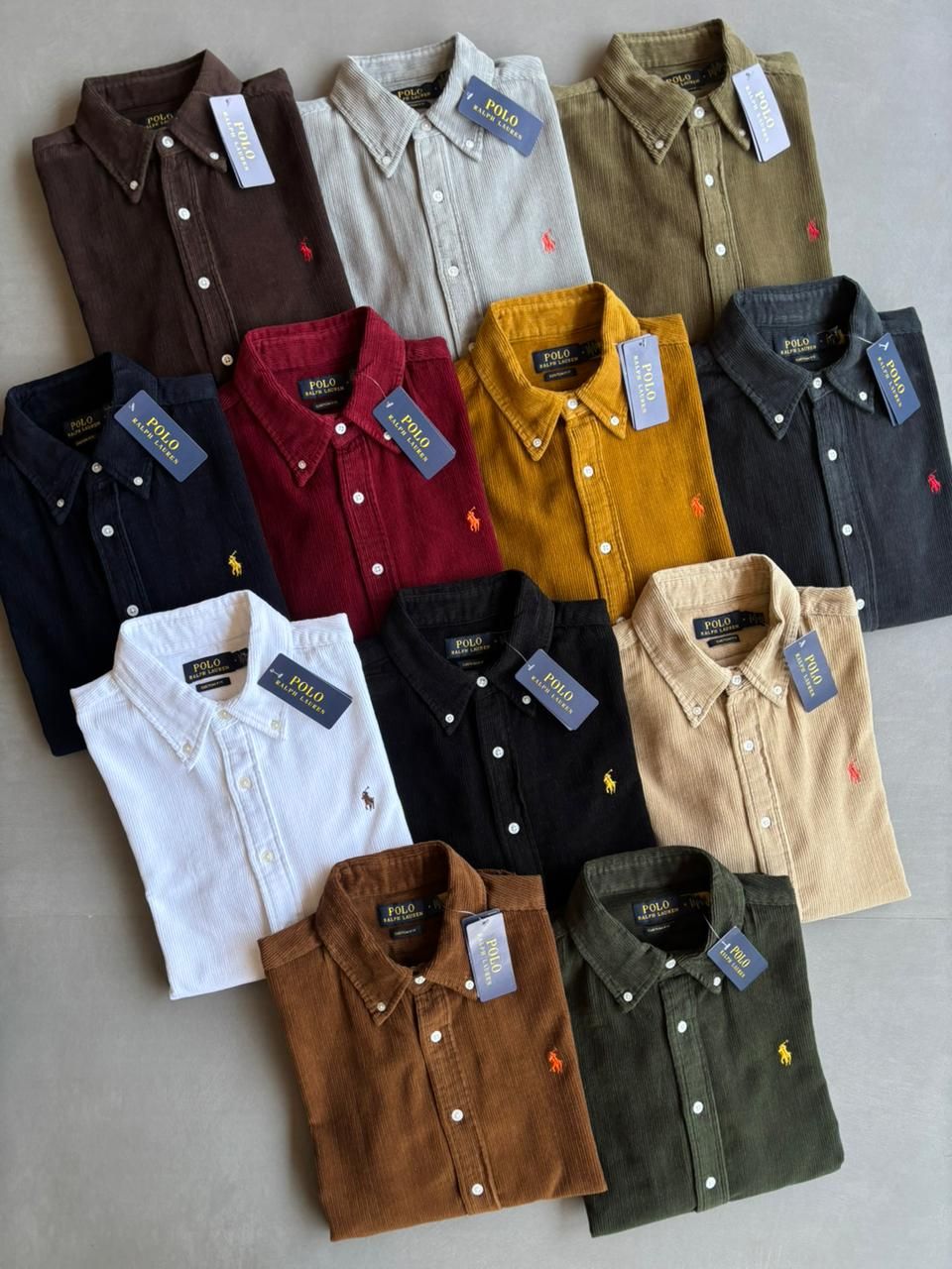 Ralph Lauren Premium Quality Cotton Original Slim Fit Collar Neck Full Sleeve Men's Shirt - 90 Pc