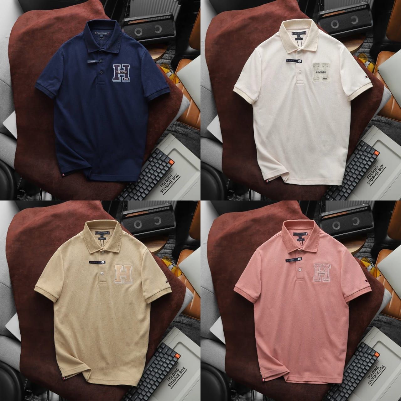 Tommy Hilfiger Premium Quality Cotton Cotton Collar Neck Half Sleeve Men's T-shirt - 54 Pc