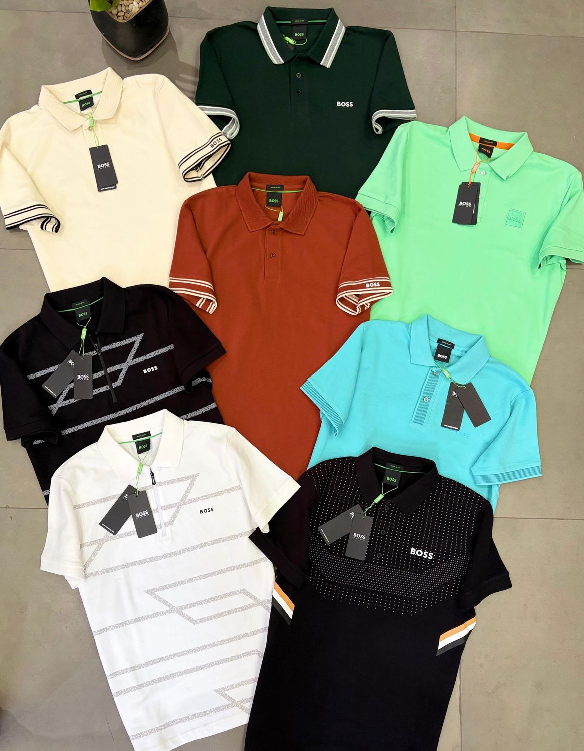 Hugo Boss Premium Quality Collar Neck Half Sleeve Men's T-Shirt - 52 Pc