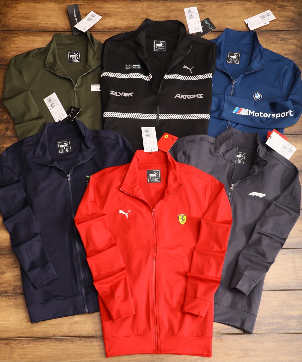 Puma Premium Quality Imported Fourway Butter Lycra Men's Zipper Jacket - 25 Pc