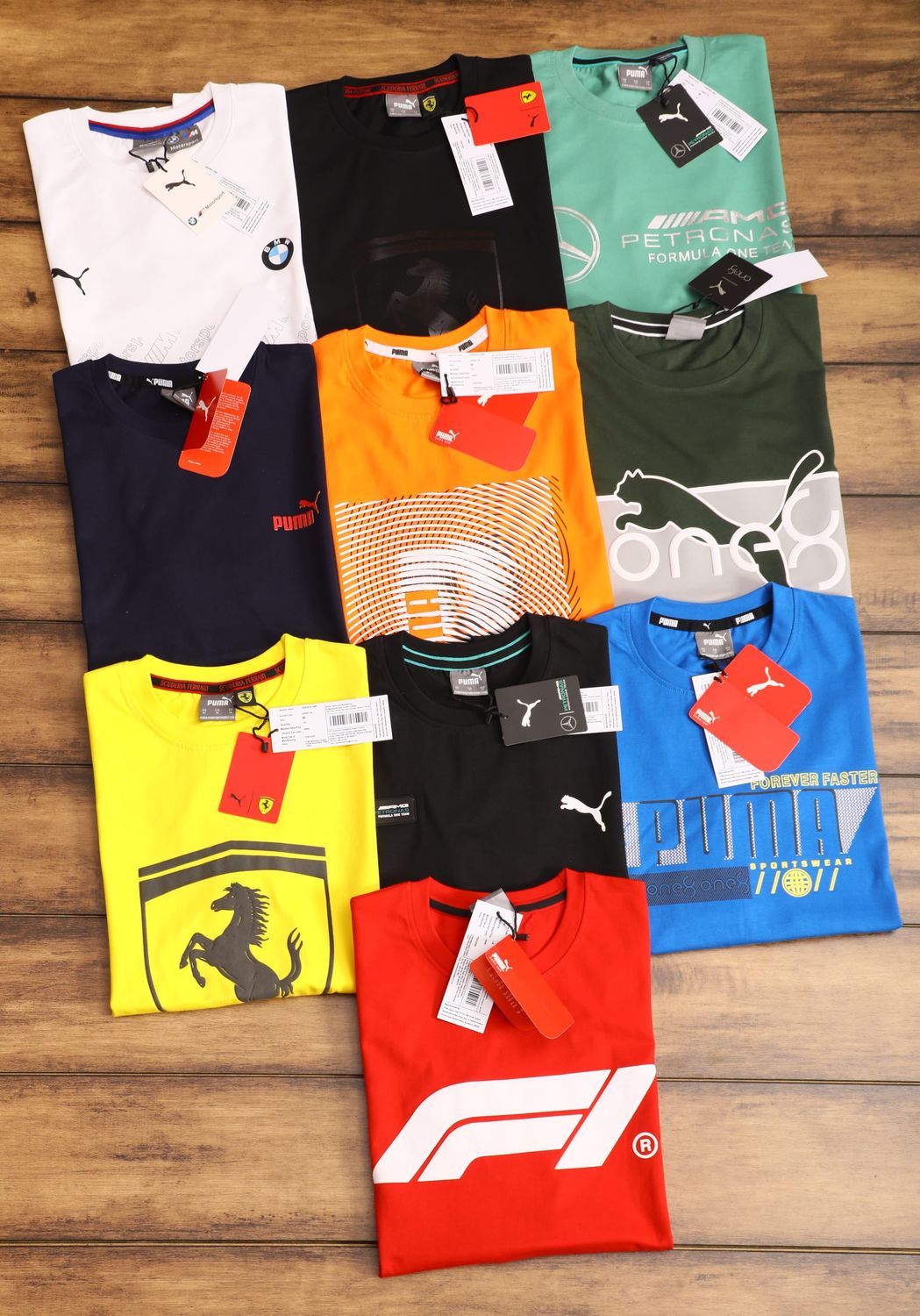 Puma ( Big Size ) Premium Quality Cotton Round Neck Half Sleeve Men's T-shirt - 66 Pc