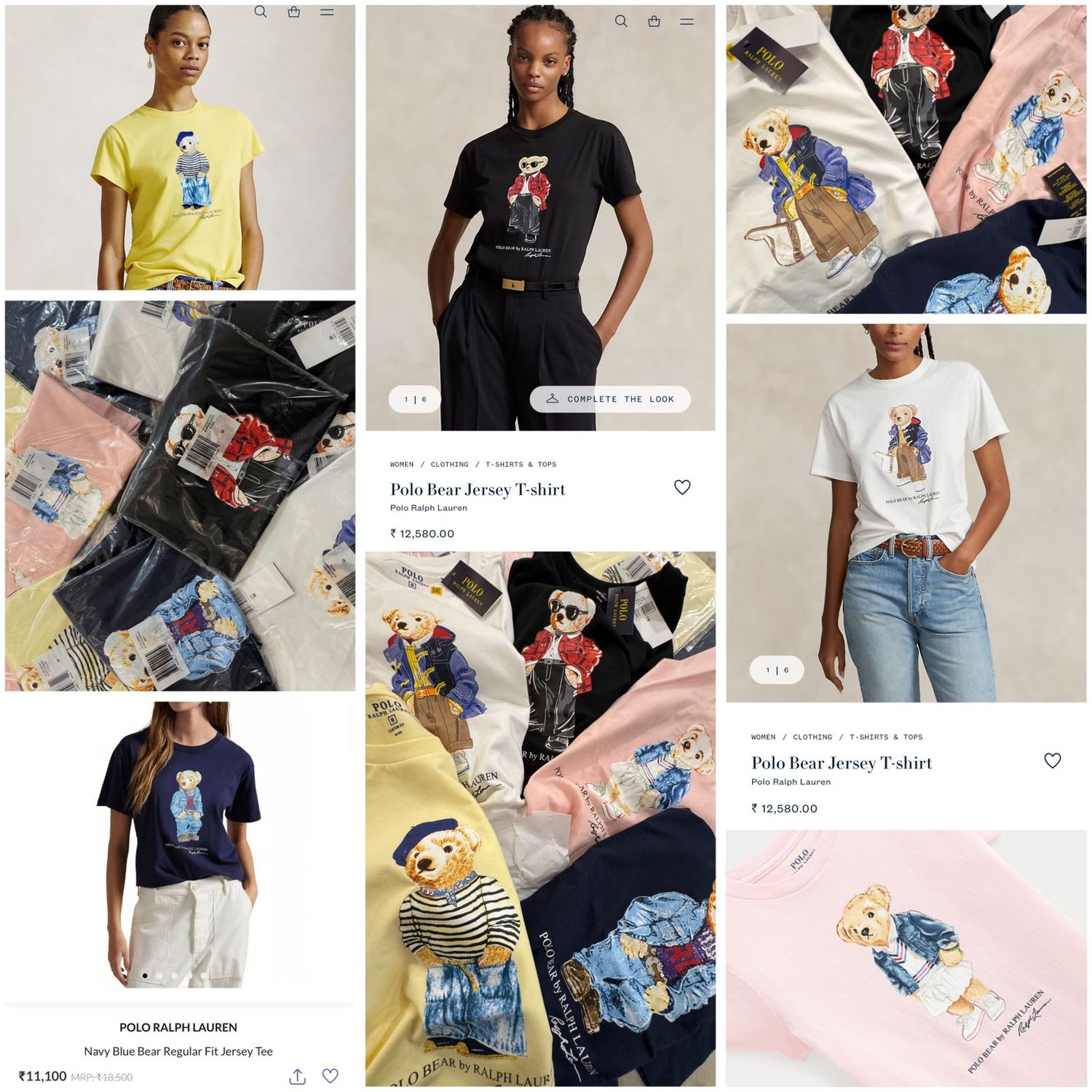 Ralph Lauren Premium Quality Round Neck Half Sleeve Women's T-shirt - 42 Pc