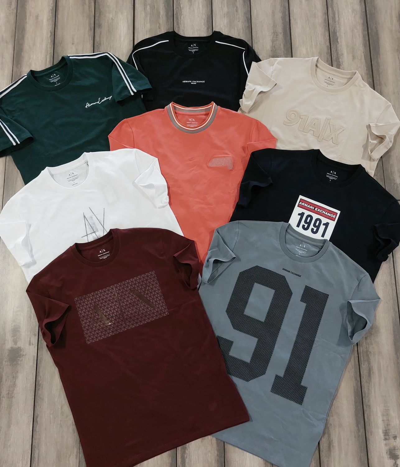 ​Armani Exchange Premium Quality Cotton Round Neck Half Sleeve Men's T-Shirt - 68 Pc