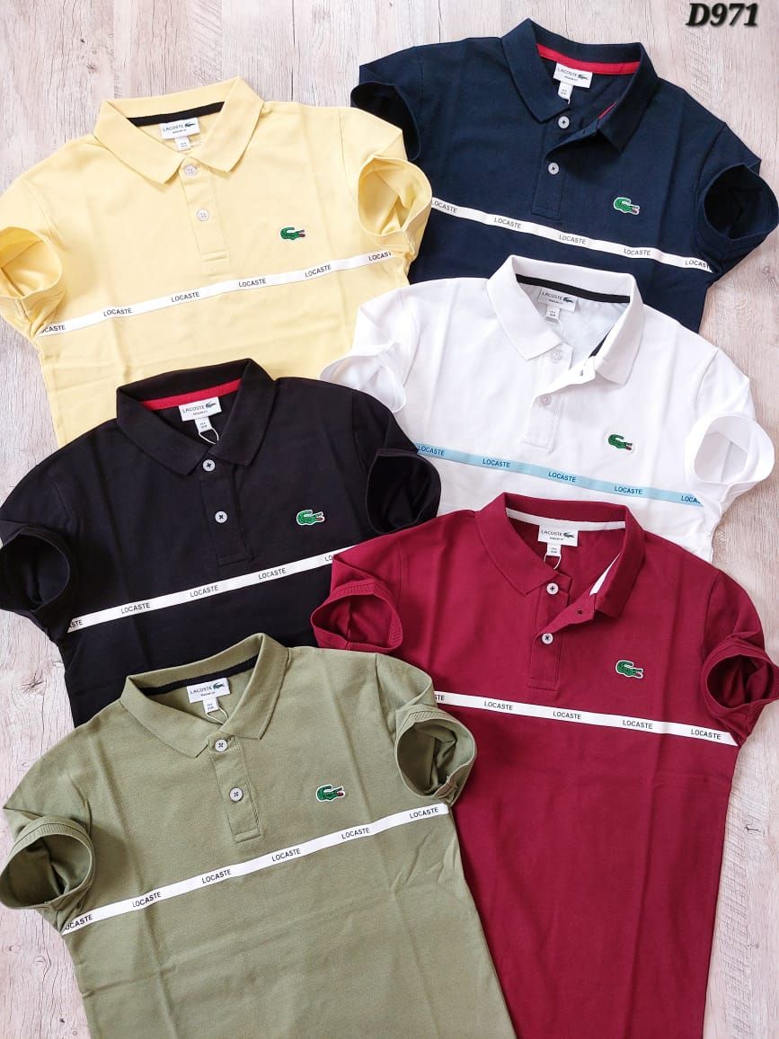 Men's Branded Premium Quality Cotton Collar Neck Half Sleeve Men's T-shirt - 42 Pc