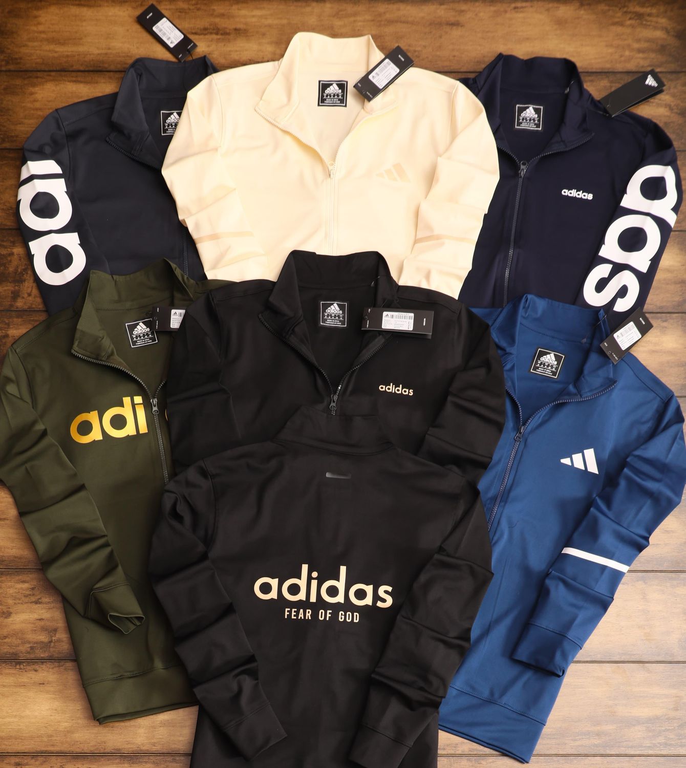 Adidas Premium Quality Imported fourway butter lycra Collar Neck With Zip Full Sleeve Men's Casual upper - 25 Pc