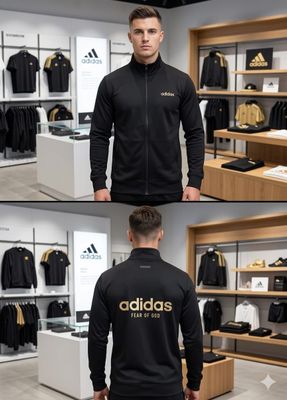 Adidas Premium Quality Imported fourway butter lycra Collar Neck With Zip Full Sleeve Men's Casual upper - 25 Pc