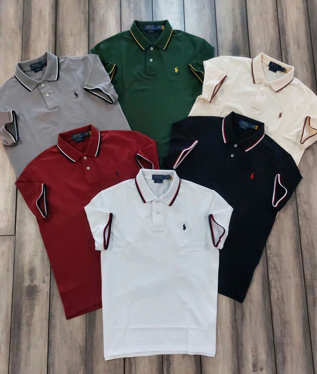 Ralph Lauren Premium Quality Collar Neck Half Sleeve Men’s Polo T-Shirts - 46 Pc