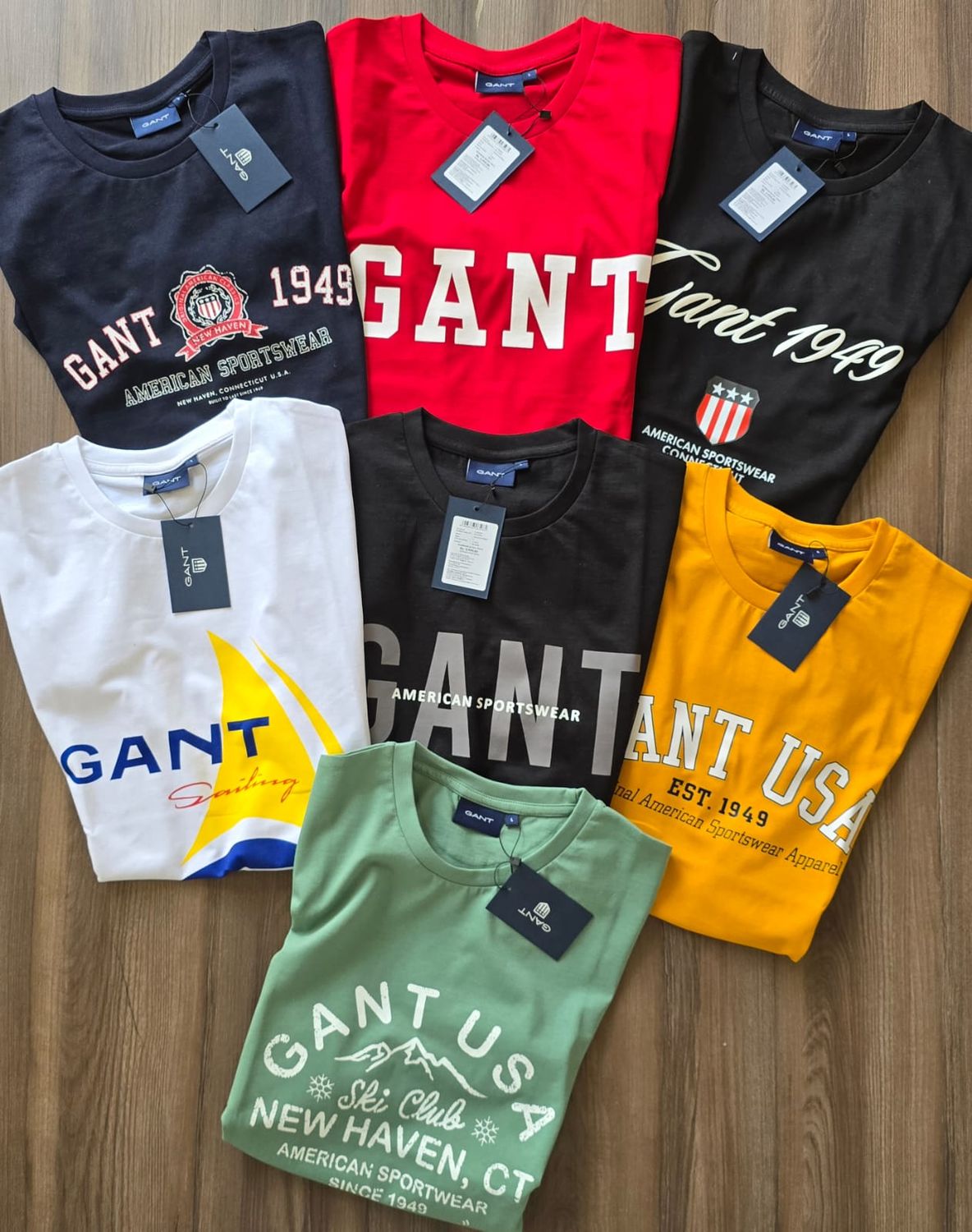 Gant Premium Quality Crew Neck Half Sleeve Men's T-Shirt - 52 Pc