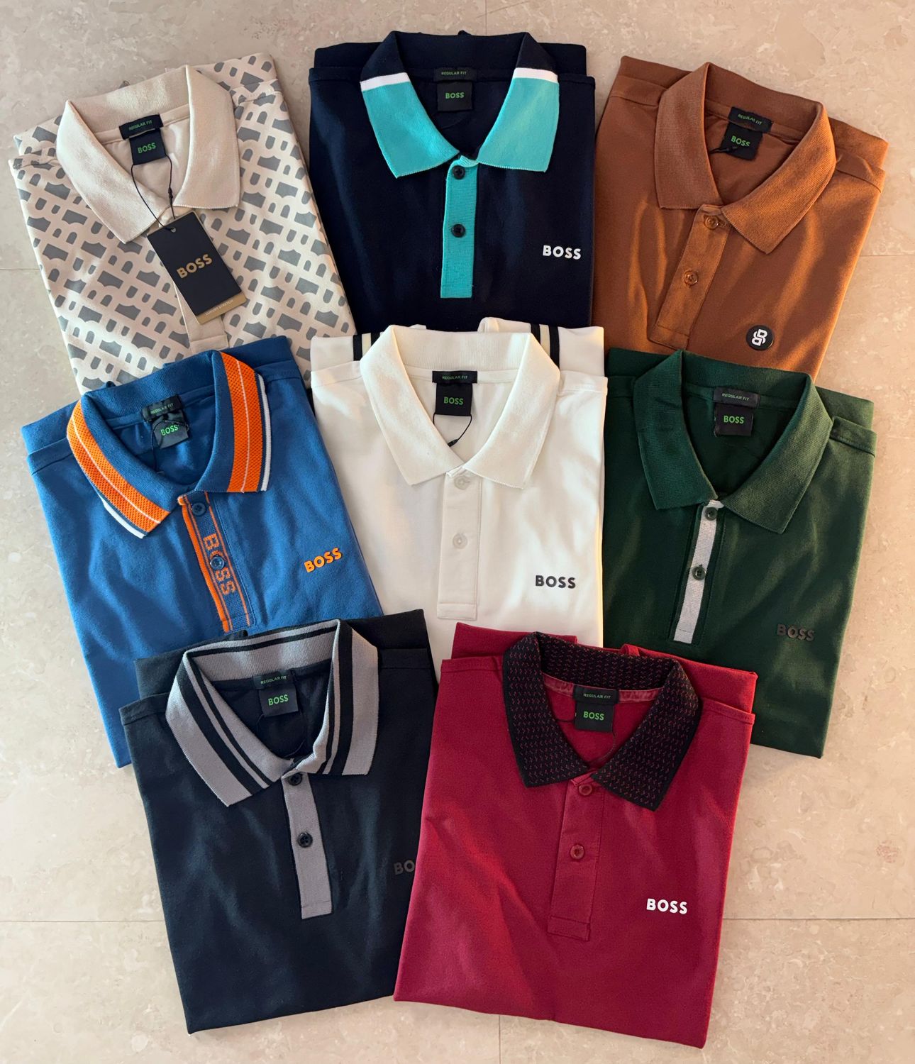 Hugo Boss Premium Quality Collar Neck Half Sleeve Men's T-shirt - 70 Pc