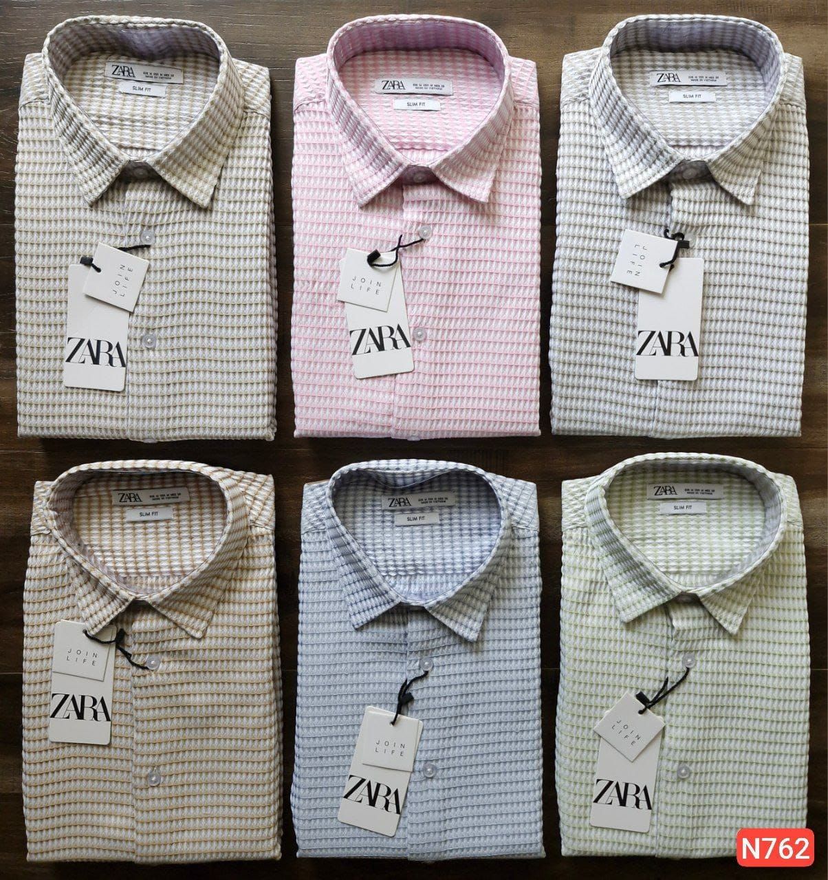 Zara man Premium Quality Collar Neck Full Sleeve Men's Shirt - 52 Pc