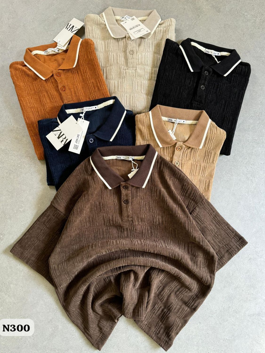 Zara Premium Quality Oversized Drop-shoulder Collar Neck Half Sleeve Men's T-Shirt - 40 Pc