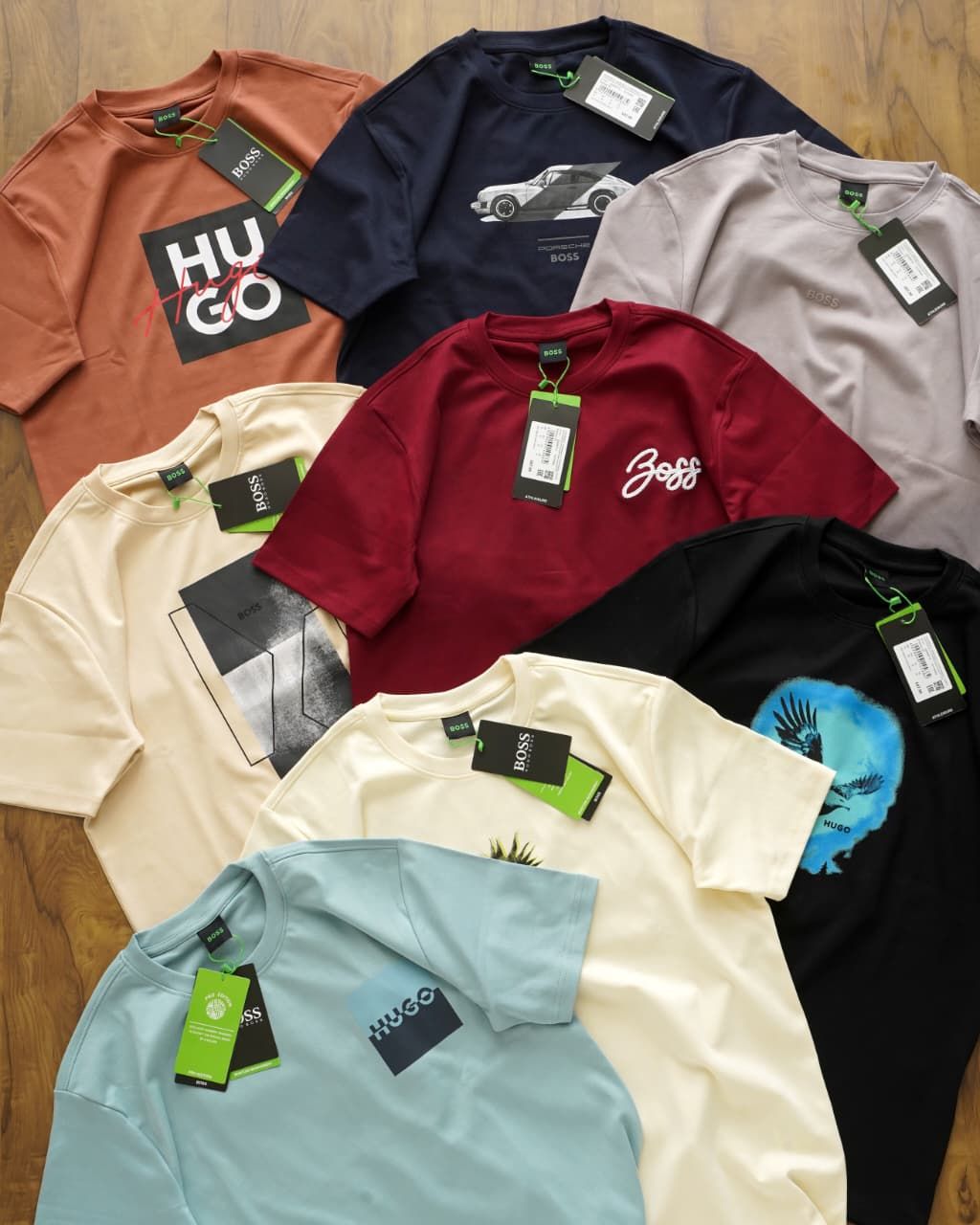 ​Hugo Boss Premium Quality Round Neck Half Sleeve Men's T-Shirt - 68 Pc