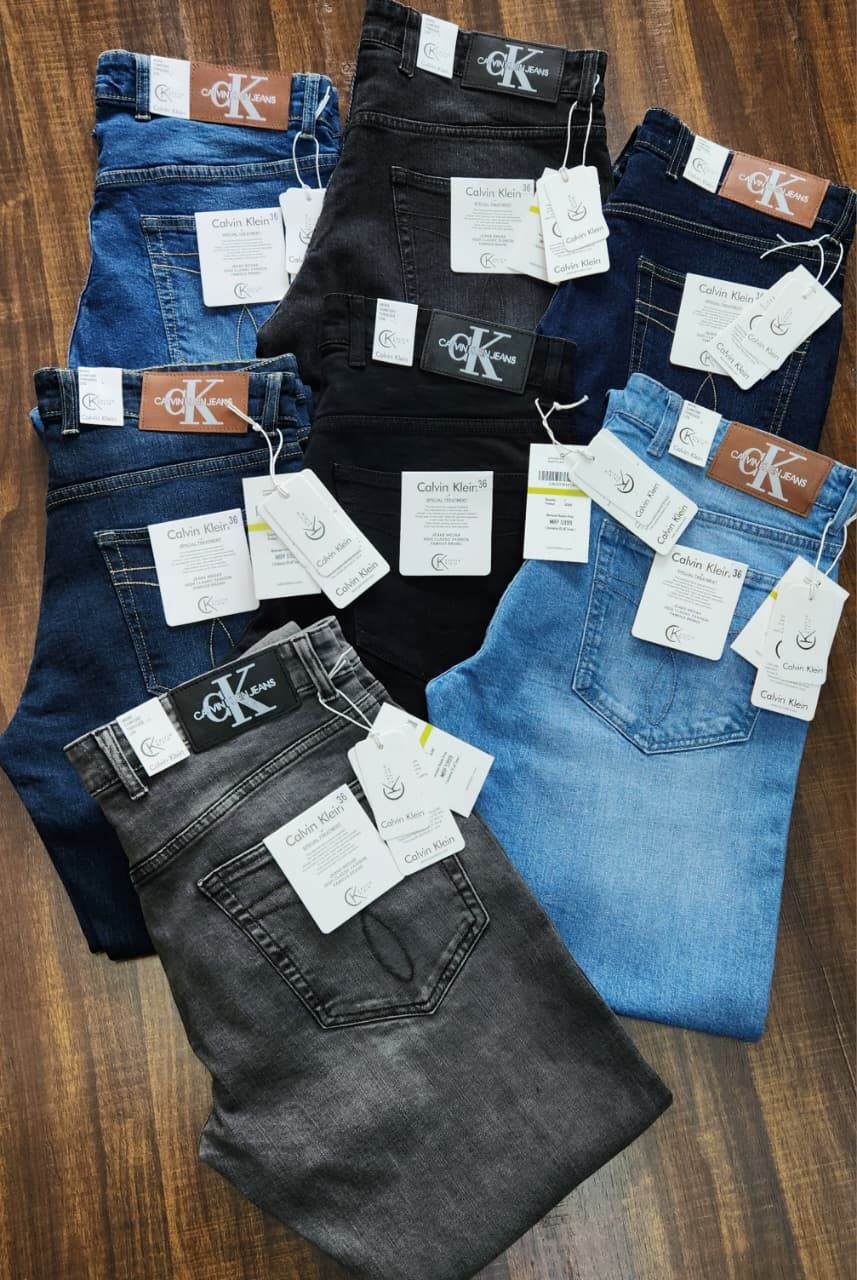 Calvin Klein ( Big Size ) Premium Quality  Twill Lycra Men's Denim Jeans - 40 Pc