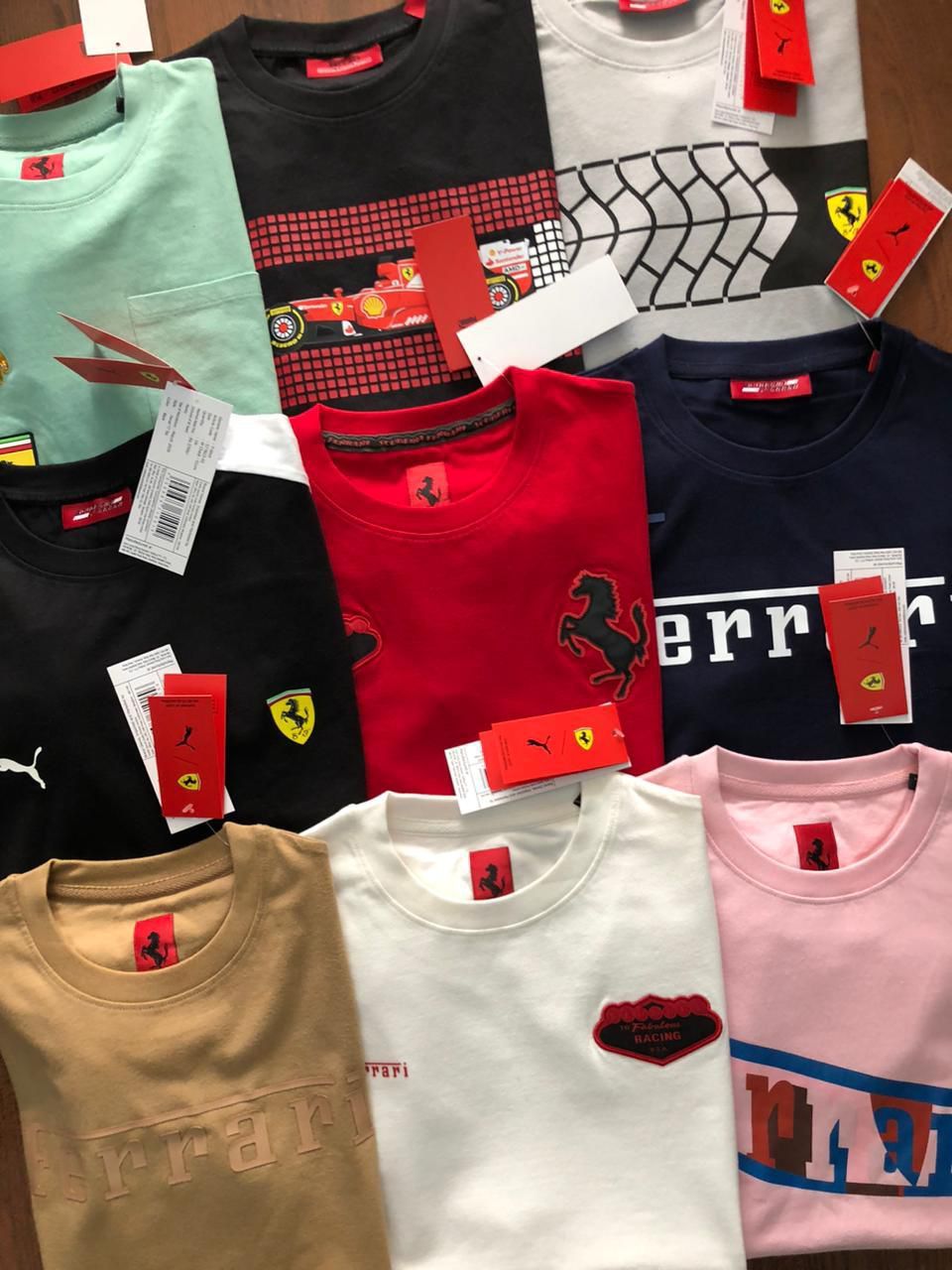 ​Ferrari Premium Quality Crew Neck Half Sleeve Men’s T-shirt - 75 Pc