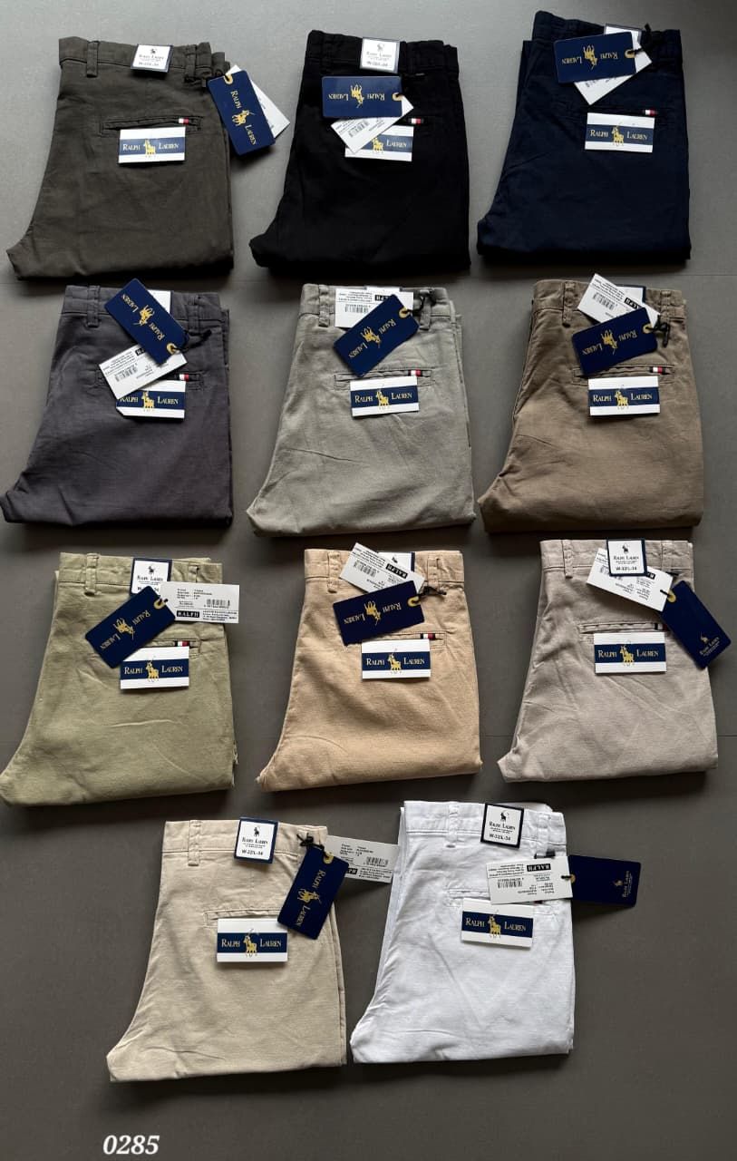 Ralph Lauren Premium Quality Lenin Slim Fit Cotton Lycra Men's Pants - 57 Pc