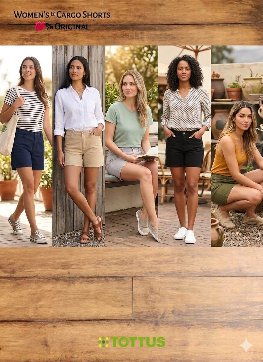 Tottus Premium Quality Women's Cargo Shorts - 52 Pc