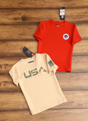 Underarmour ( Unisex ) Premium Quality Lycra Round Neck Half Sleeve Kids T-shirt - 64 Pc