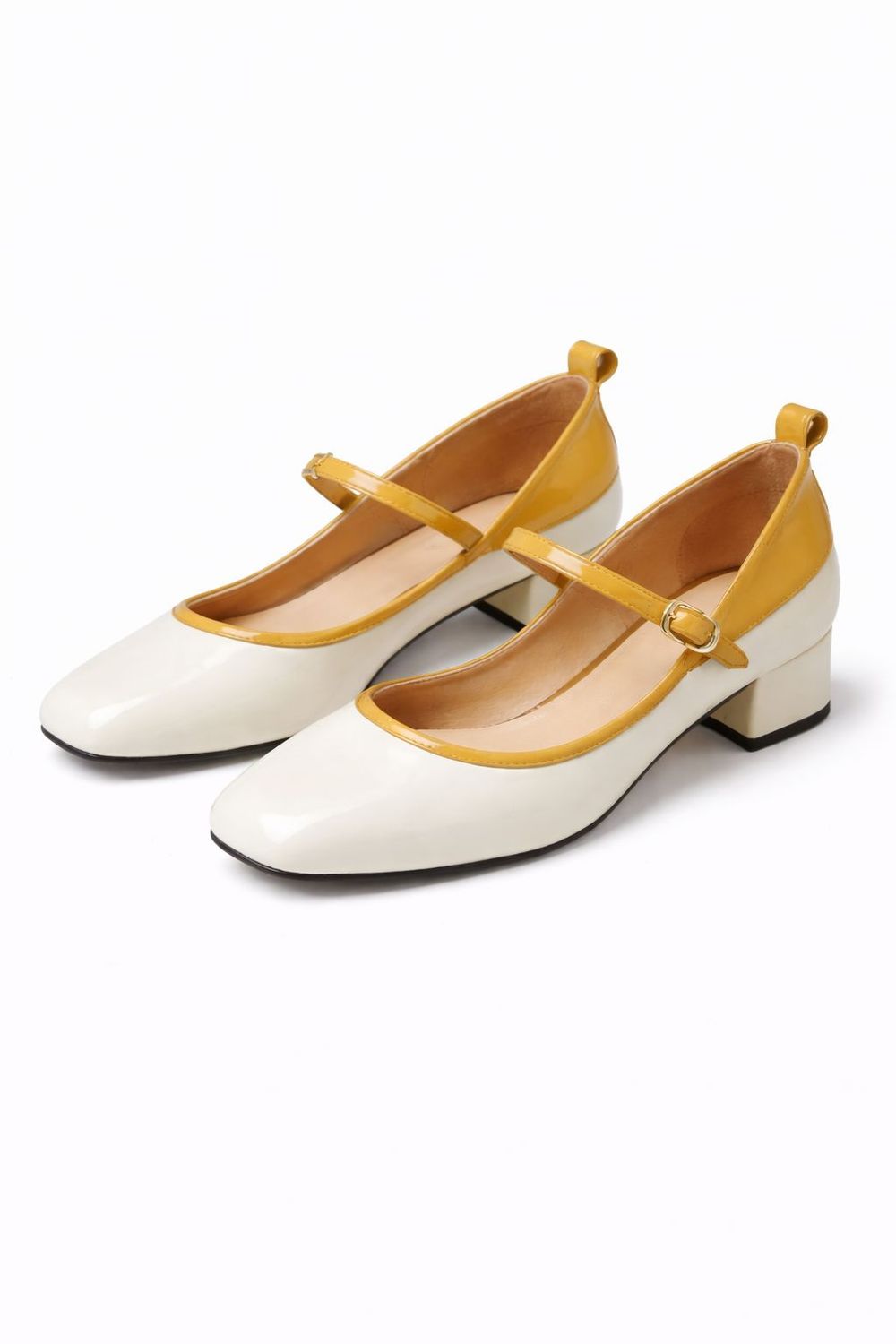 Ladies Mary Jane Heels Mustard - 88 Pair