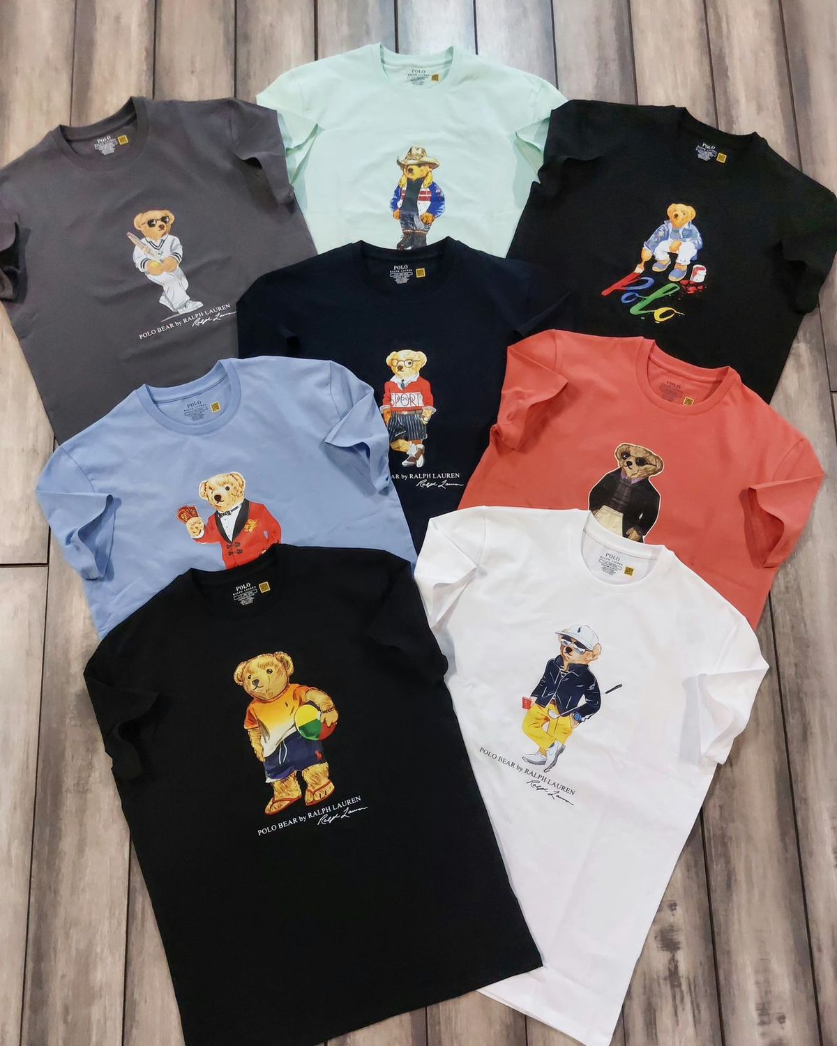 Ralph Lauren ( Teddy ) Premium Quality Round Neck Half Sleeve Men's T-shirt - 68 Pc