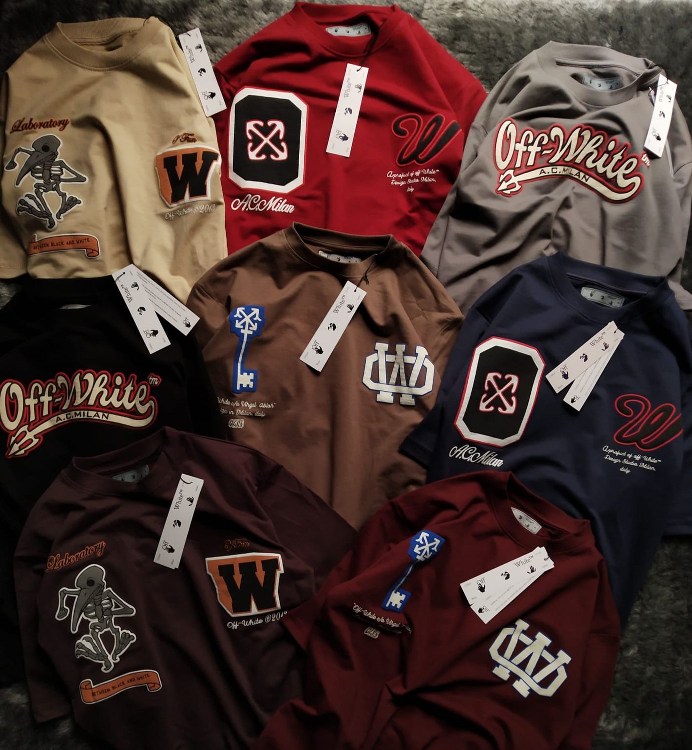 Off -White Premium Quality Pure Cotton Oversized Drop shoulder Crew Neck Half Sleeve Men's T-shirt - 35 Pc