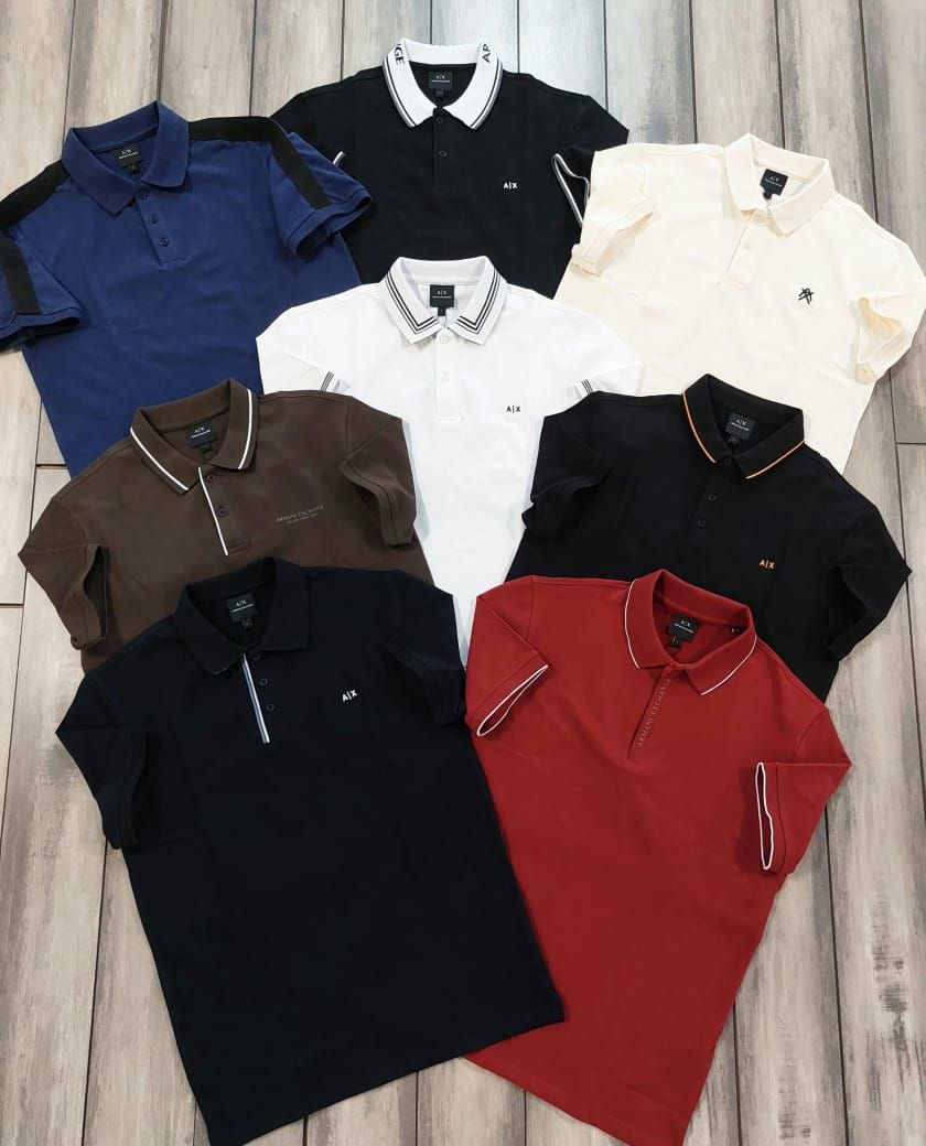 Armani Exchange Premium Quality Collar Neck Half Sleeve Men's T-shirt - 60 Pc