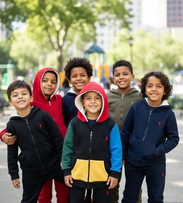 Ralph Lauren Premium Quality Kids  Fur Hoodies Track pants set - 42 Set