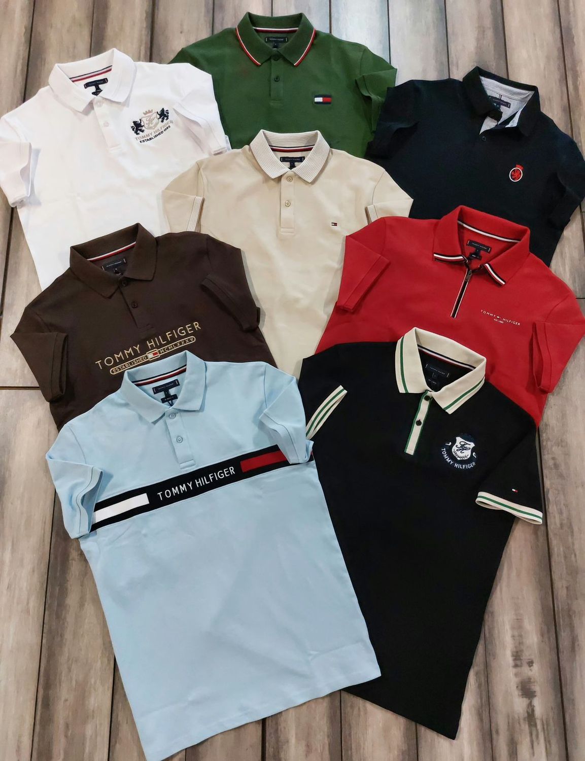 Tommy Premium Quality Collar Neck Half Sleeve Men's T-shirt - 68 Pc