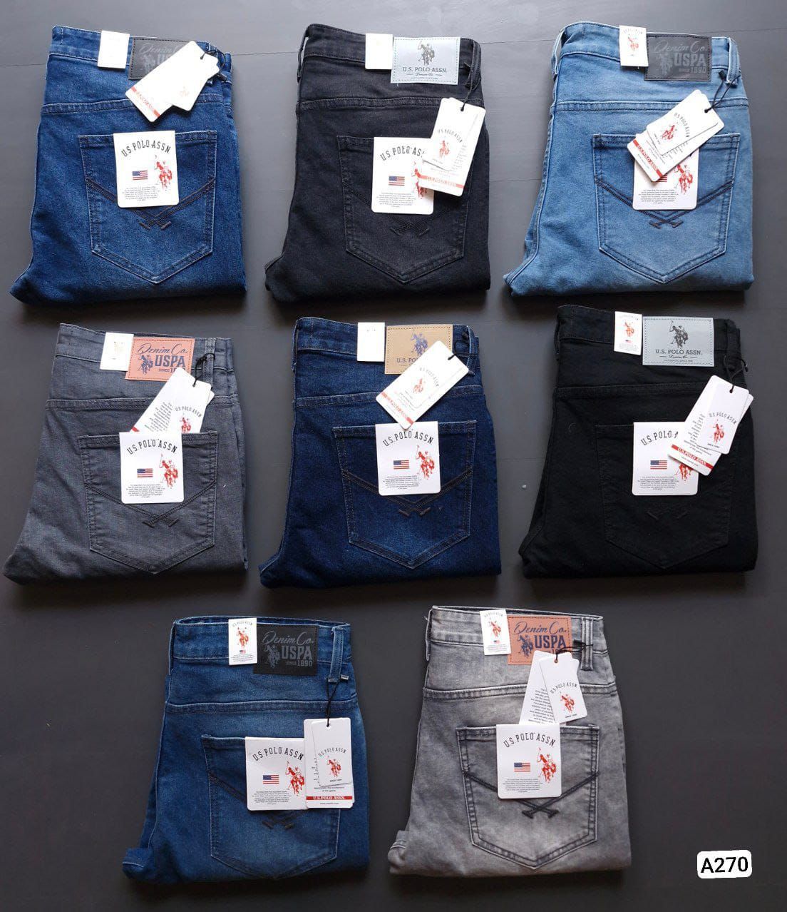 Us Polo Premium Quality Cotton Ankle Fit Men's Jeans - 60 Pc