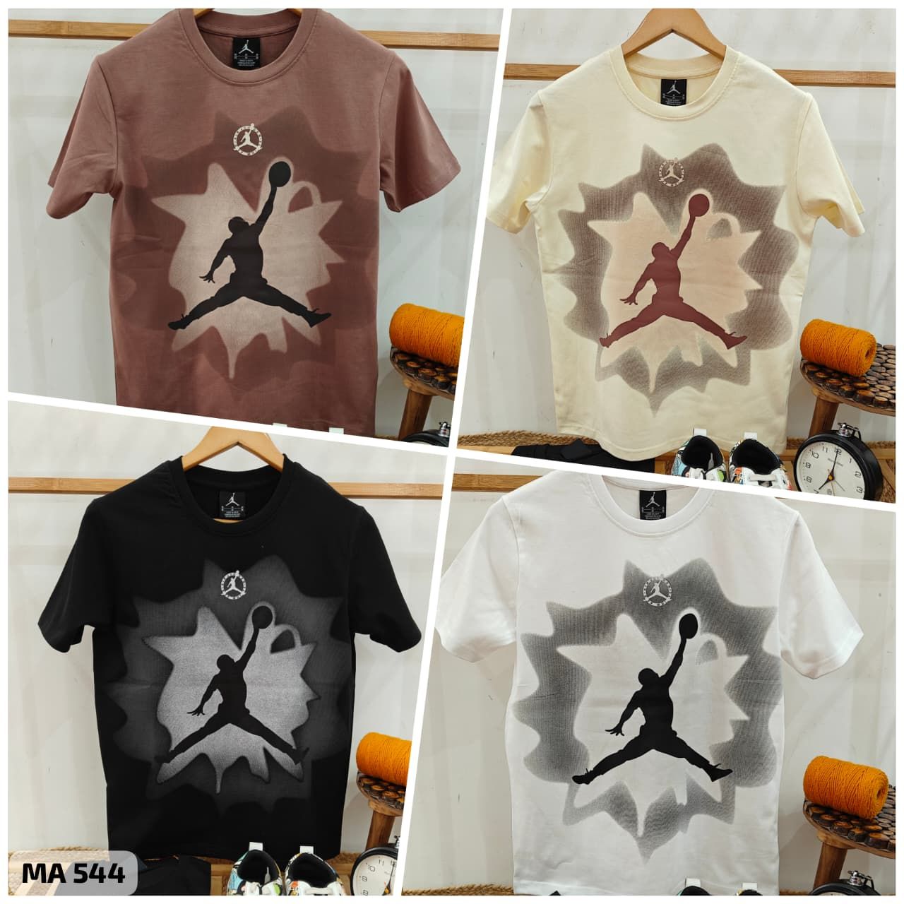 Jordan Premium Quality Cotton Round Neck Half Sleeve Men's T-shirt - 36 Pc