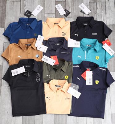 Puma Premium Quality ( Unisex ) Dry-Fit Butter Lycra Collar Neck Half Sleeve Kids T-Shirt - 64 Pc