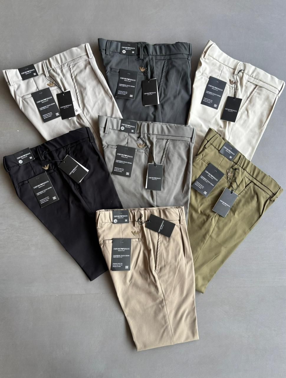 Emporio Armani Premium Quality American twill fabric With Stretch Men's Pant - 63 Pc